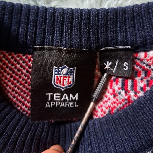 VTG NFL TEAM APPAREL PATRIOTS acrylic Ugly Christmas SWEATER Holiday winter S - Picture 5 of 6